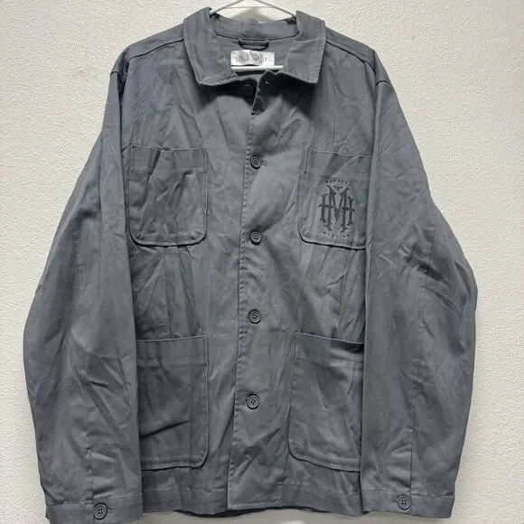 Disney‎ Shirt Jacket Adult XL Gray Haunted Mansion Madame Leota Button Up - Picture 2 of 5